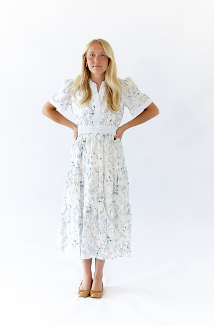 Jojo Split Neck Midi Dress