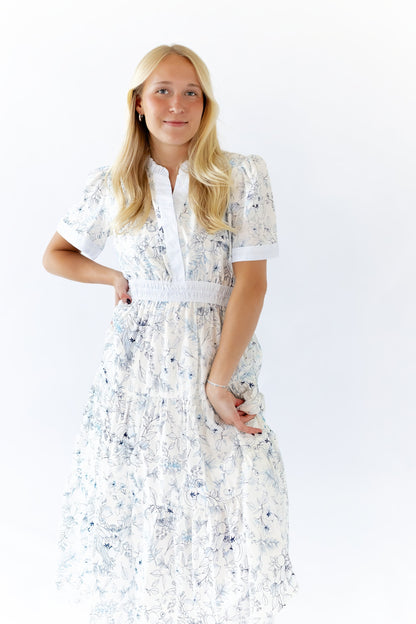 Jojo Split Neck Midi Dress