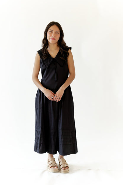 Edith Drop Waist Midi · Black