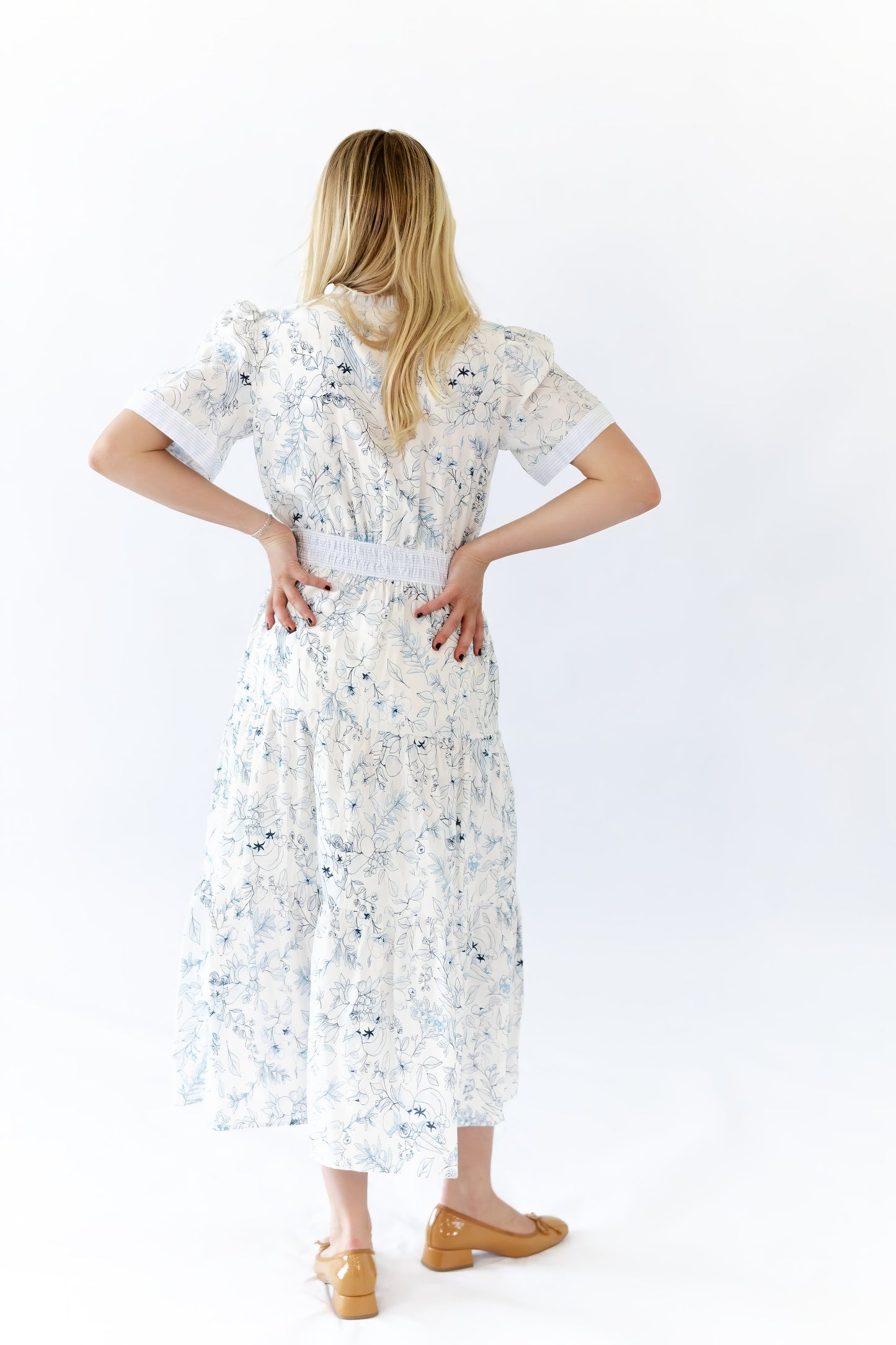 Jojo Split Neck Midi Dress