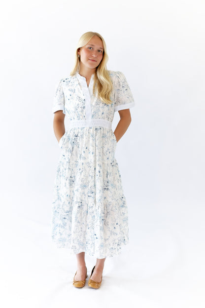 Jojo Split Neck Midi Dress