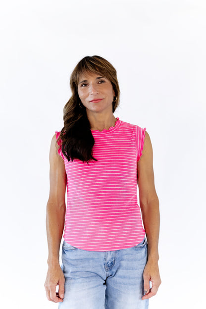 Murle Striped Tank · Pink