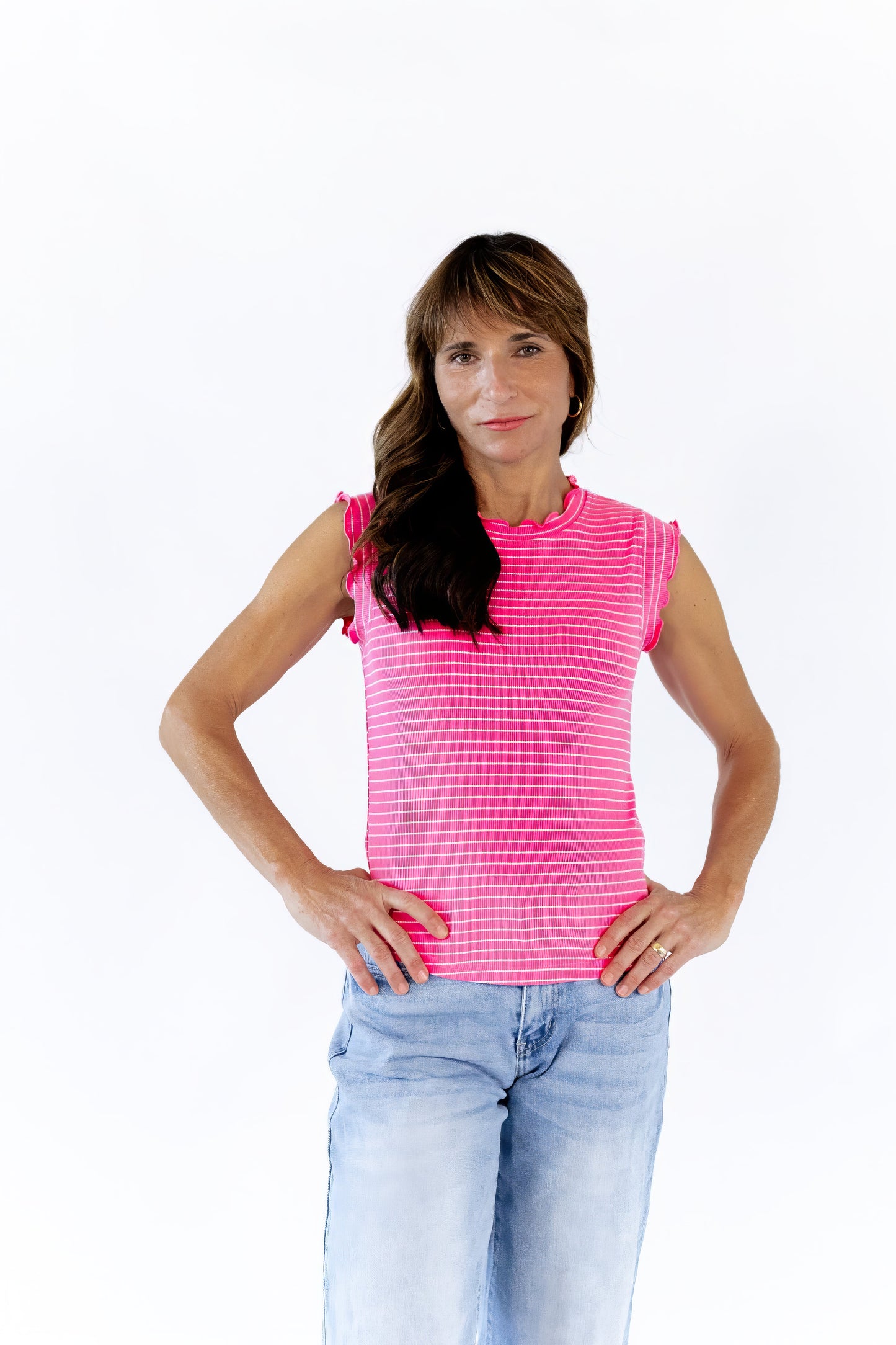 Murle Striped Tank · Pink