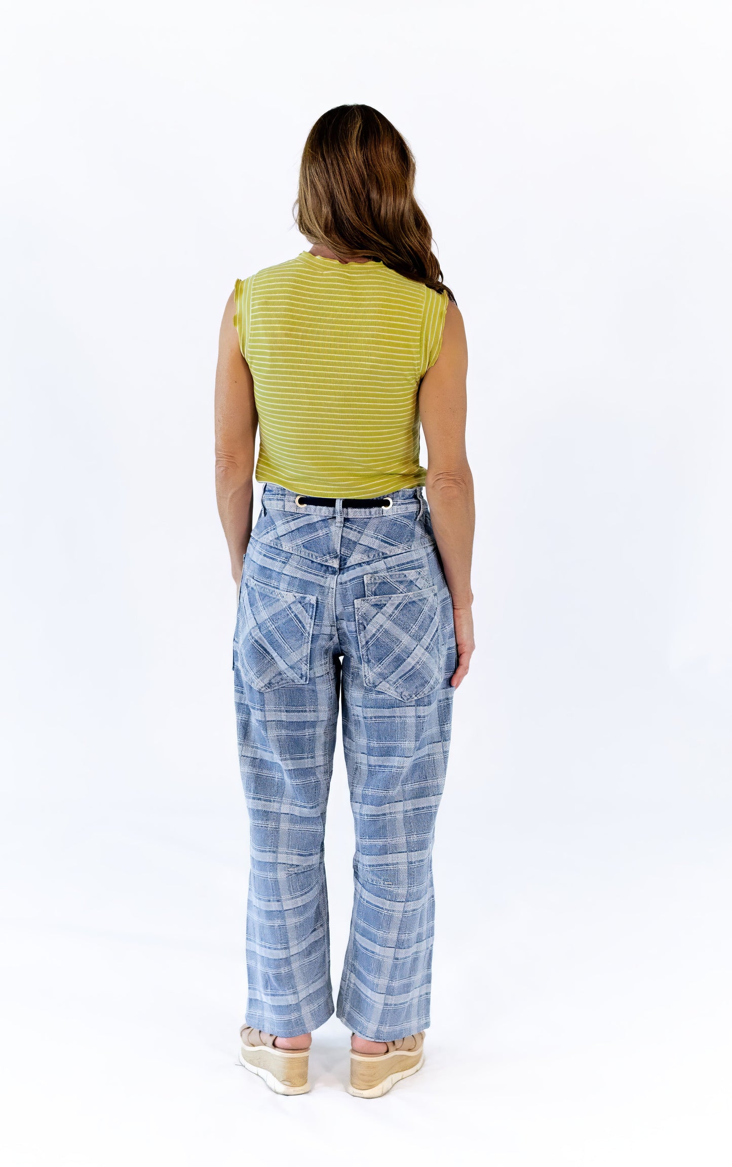 Murle Striped Tank · Lime