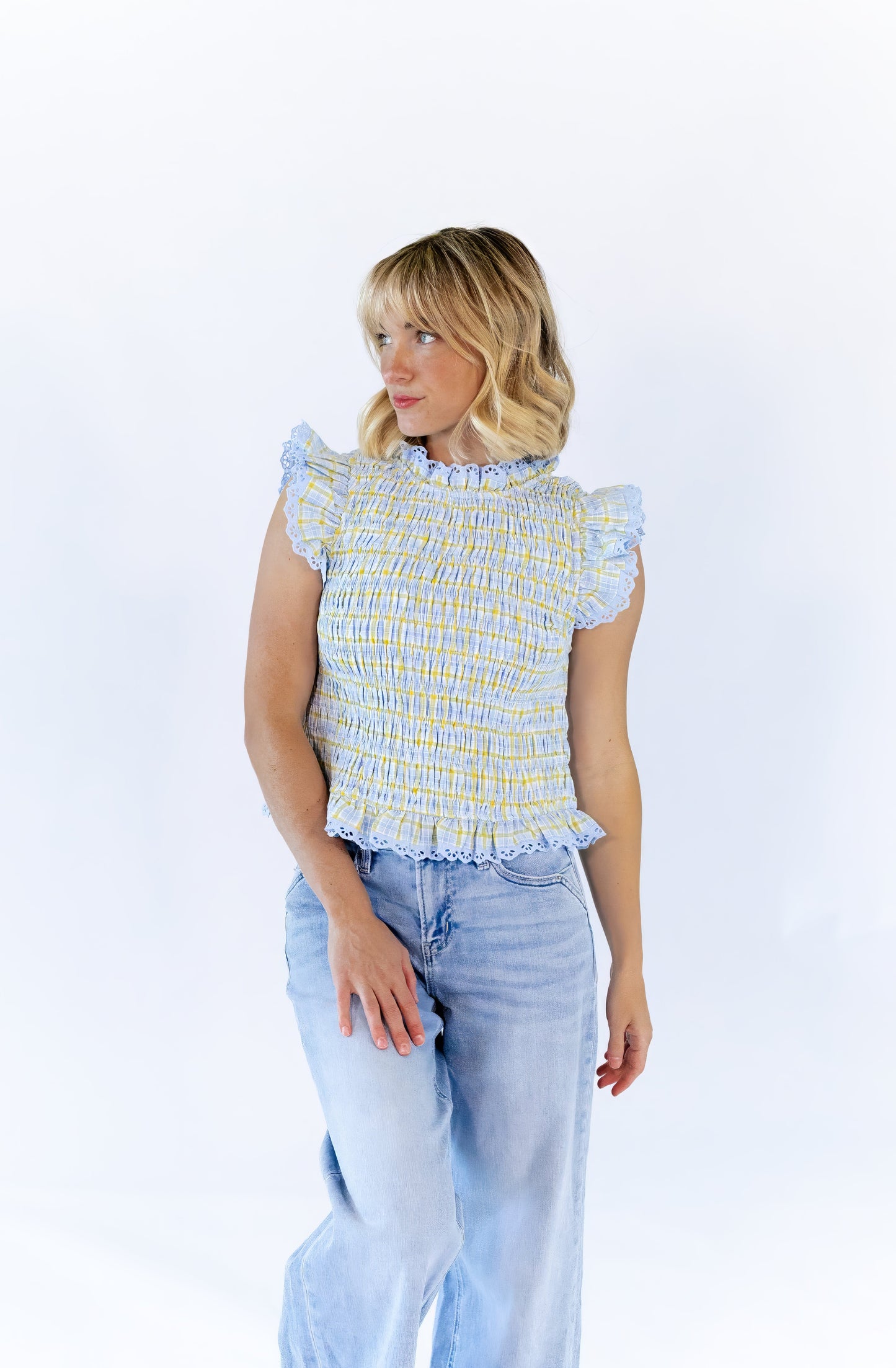 Angelina Checkered Top