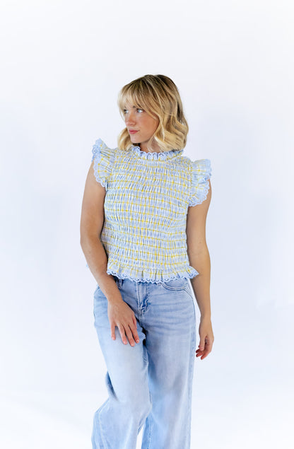 Angelina Checkered Top