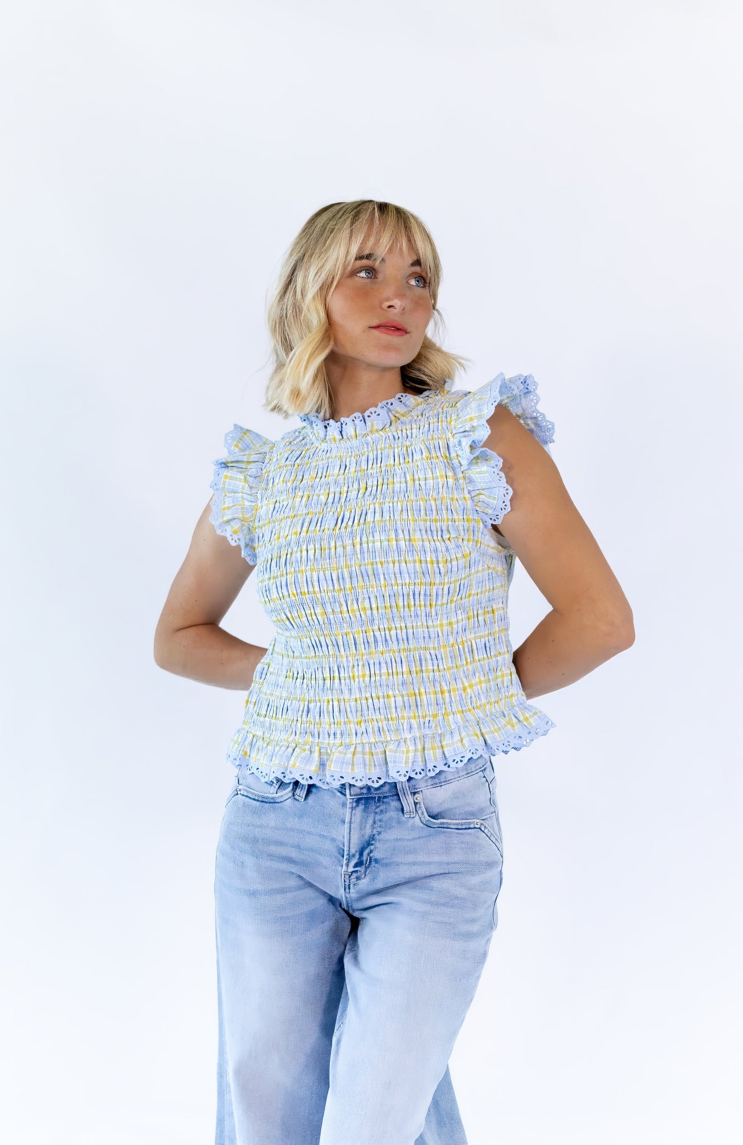 Angelina Checkered Top