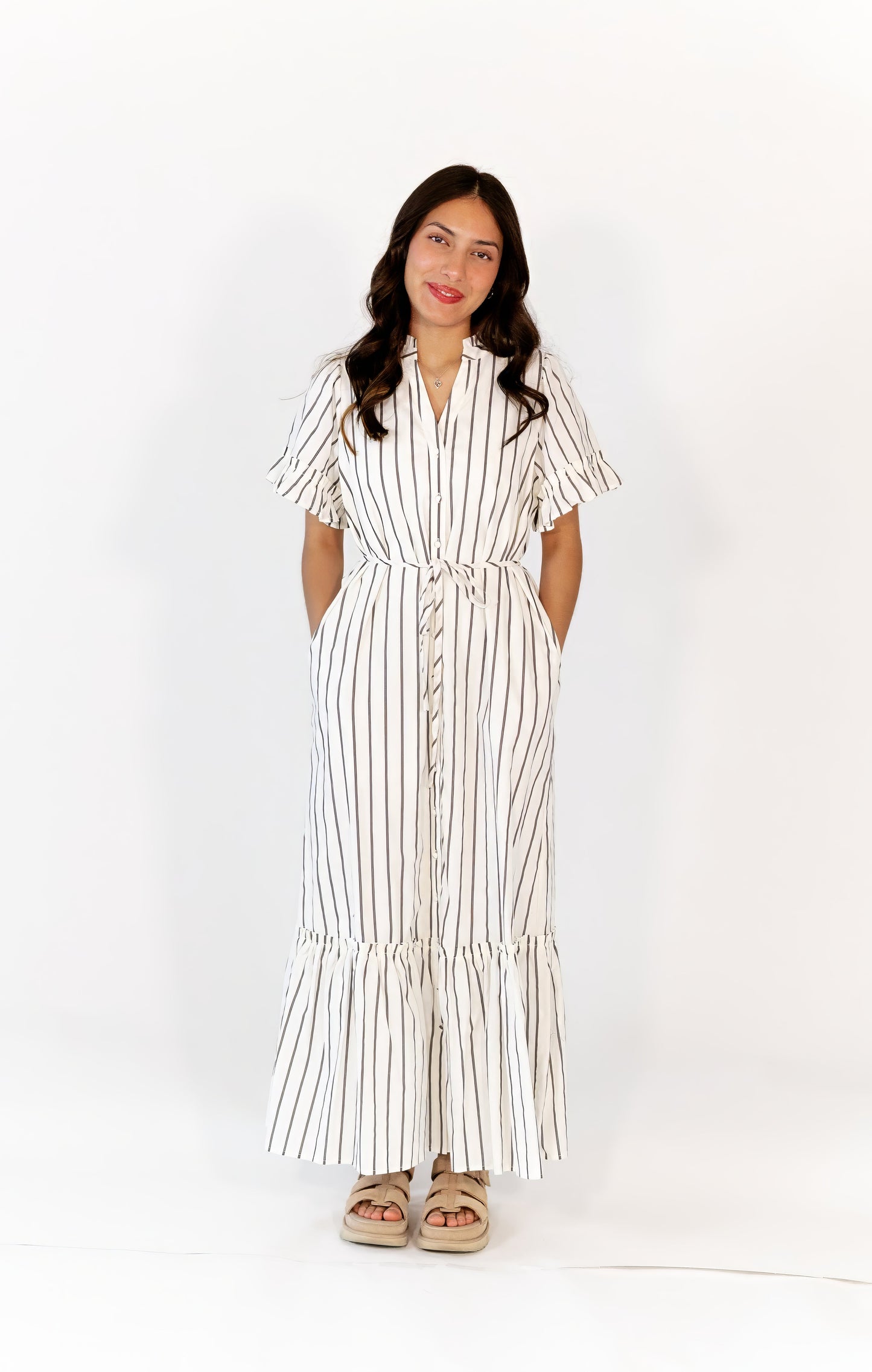 Emelia Striped Shirt Dress