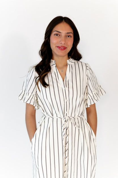 Emelia Striped Shirt Dress