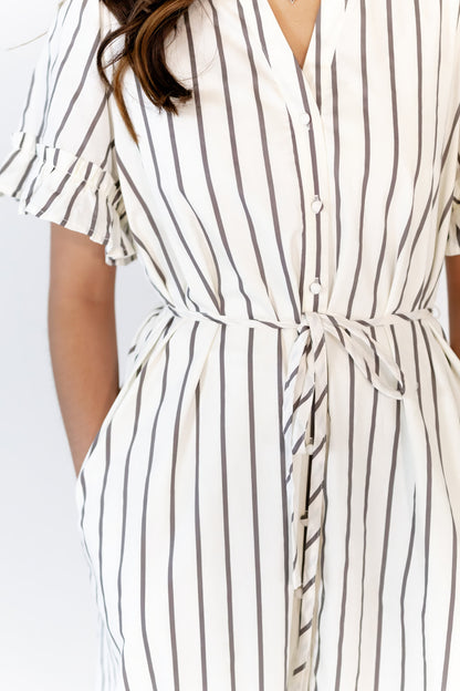 Emelia Striped Shirt Dress