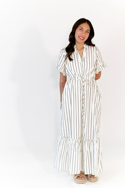 Emelia Striped Shirt Dress