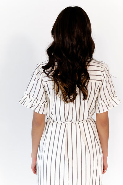 Emelia Striped Shirt Dress