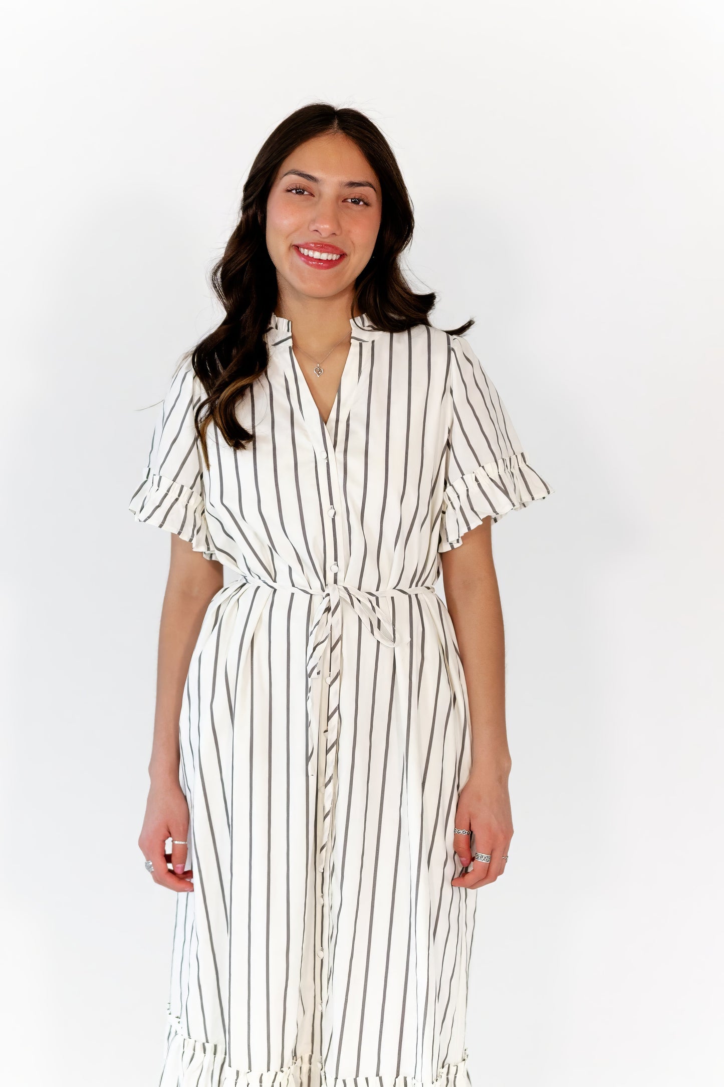 Emelia Striped Shirt Dress