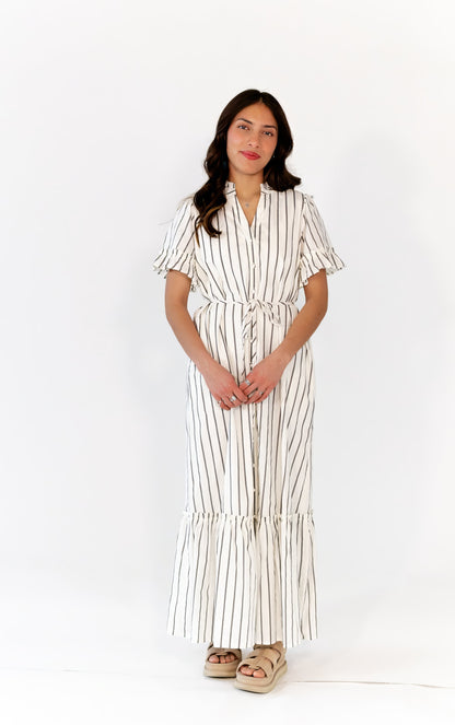 Emelia Striped Shirt Dress