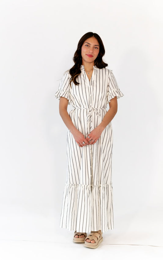 Emelia Striped Shirt Dress
