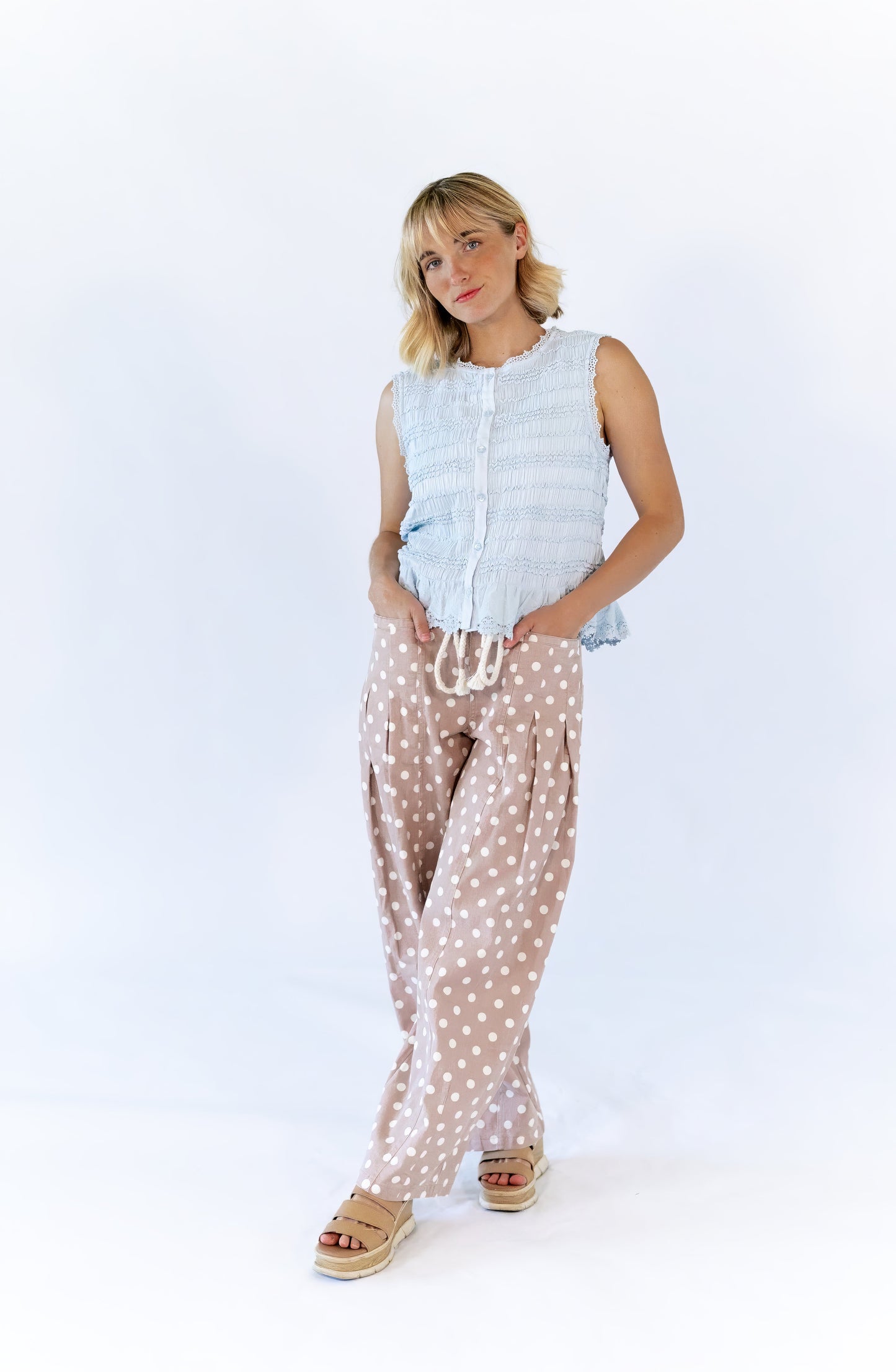 Rune Polka Dot Barrel Jeans