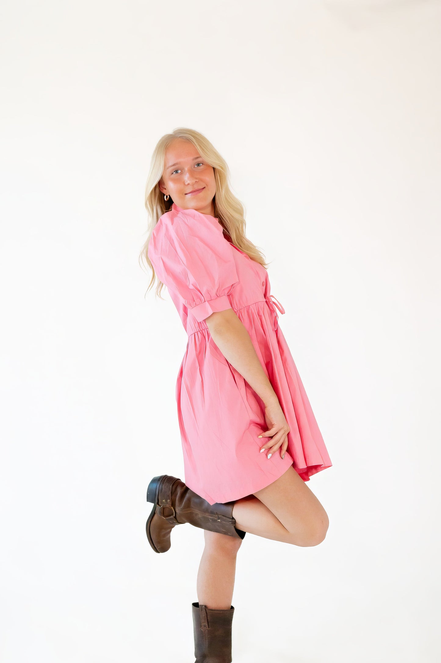 Francesca Ribbon Tie Waist Dress