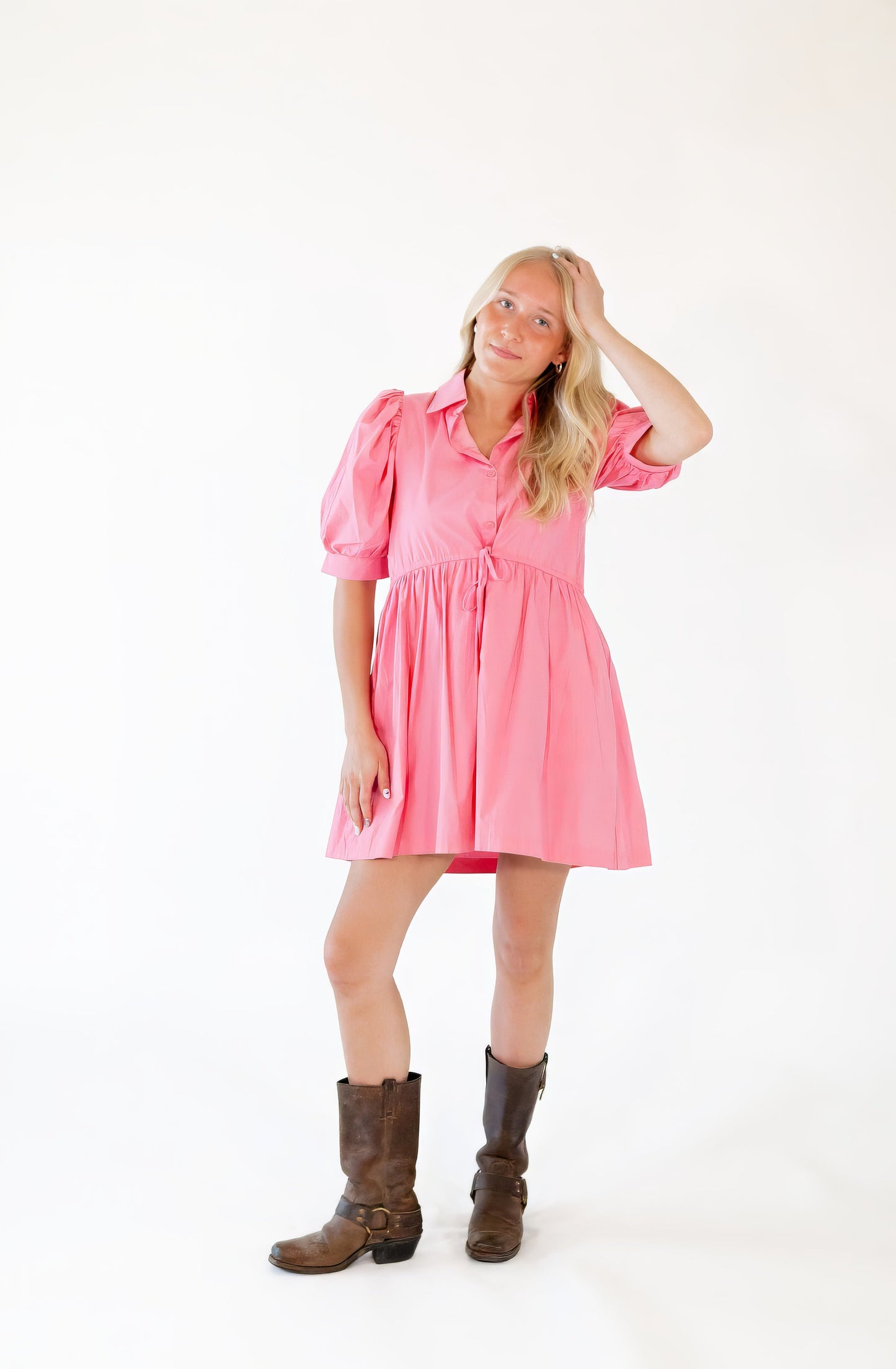 Francesca Ribbon Tie Waist Dress