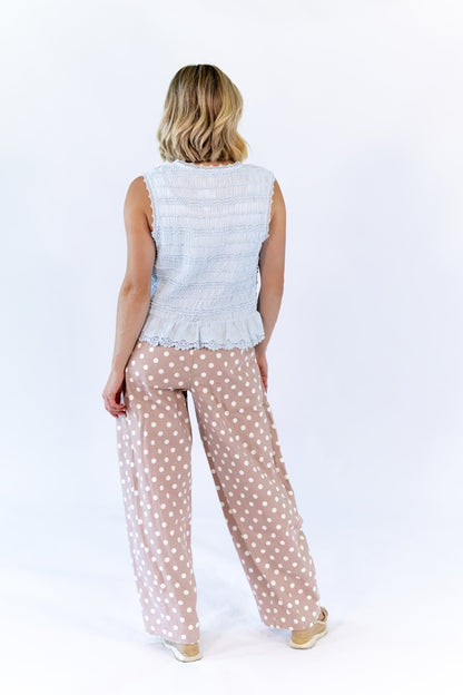 Gemma Shirred Button Down Tank