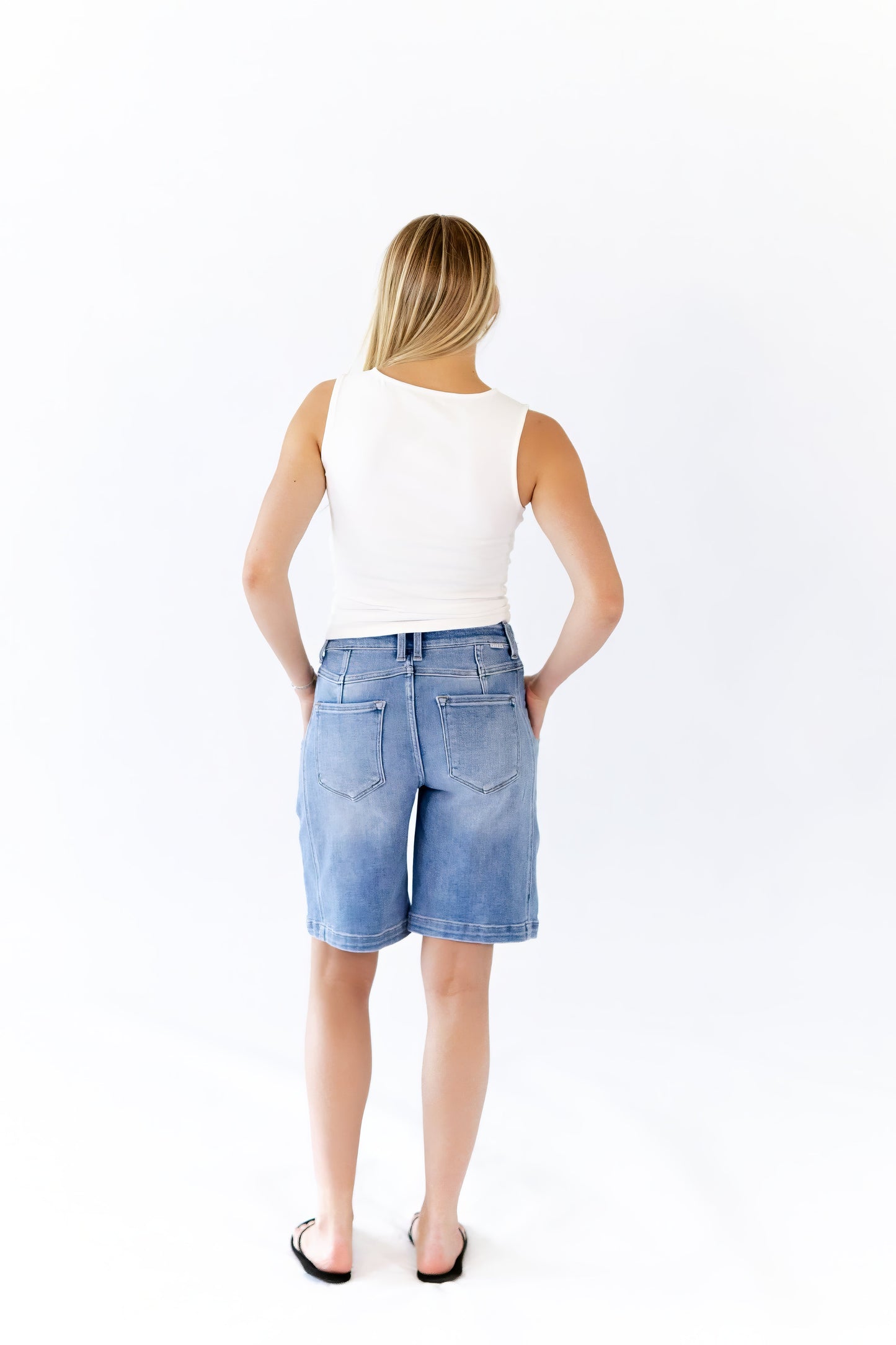 Andi Slouchy Seam Denim Shorts