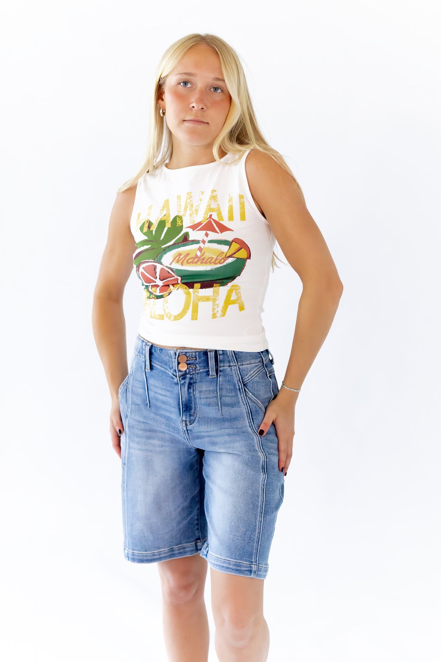 Andi Slouchy Seam Denim Shorts