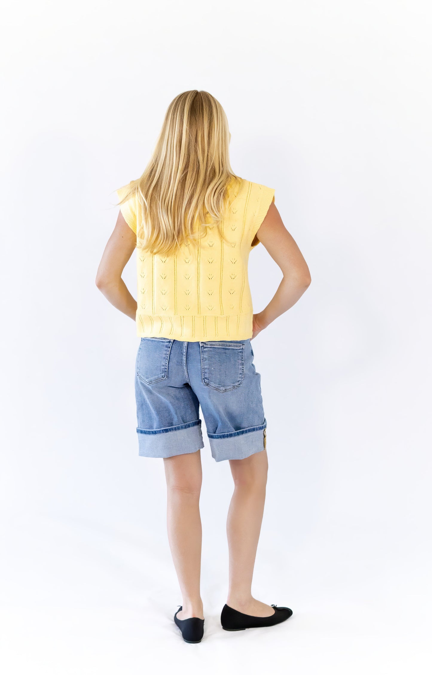 Kathy Cuffed Denim Shorts