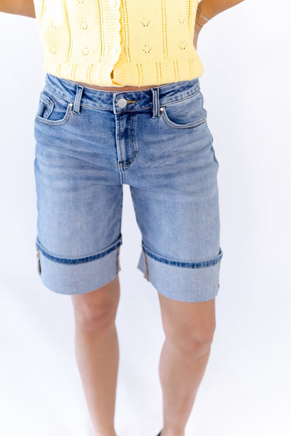 Kathy Cuffed Denim Shorts