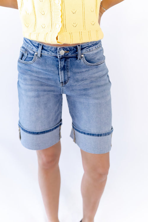 Kathy Cuffed Denim Shorts