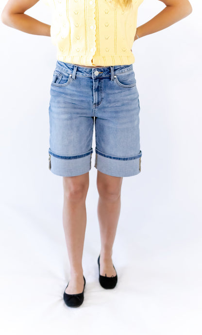 Kathy Cuffed Denim Shorts