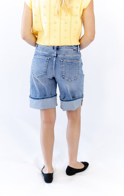 Kathy Cuffed Denim Shorts