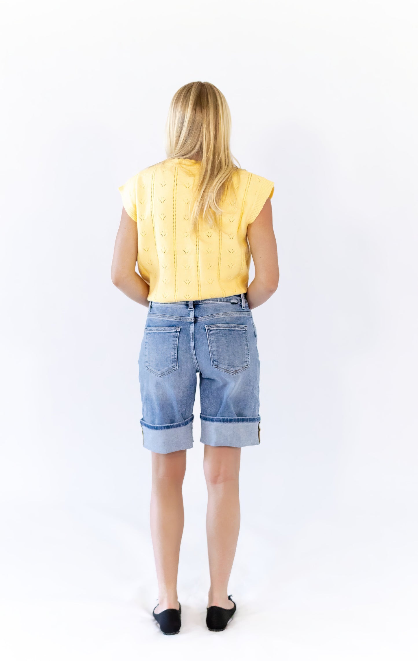 Kathy Cuffed Denim Shorts