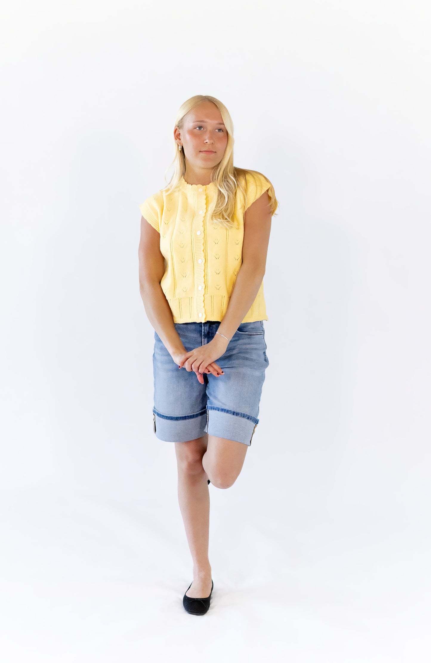 Kathy Cuffed Denim Shorts