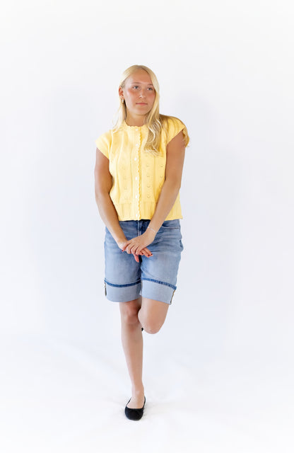 Kathy Cuffed Denim Shorts
