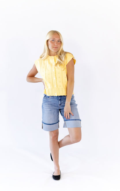 Kathy Cuffed Denim Shorts