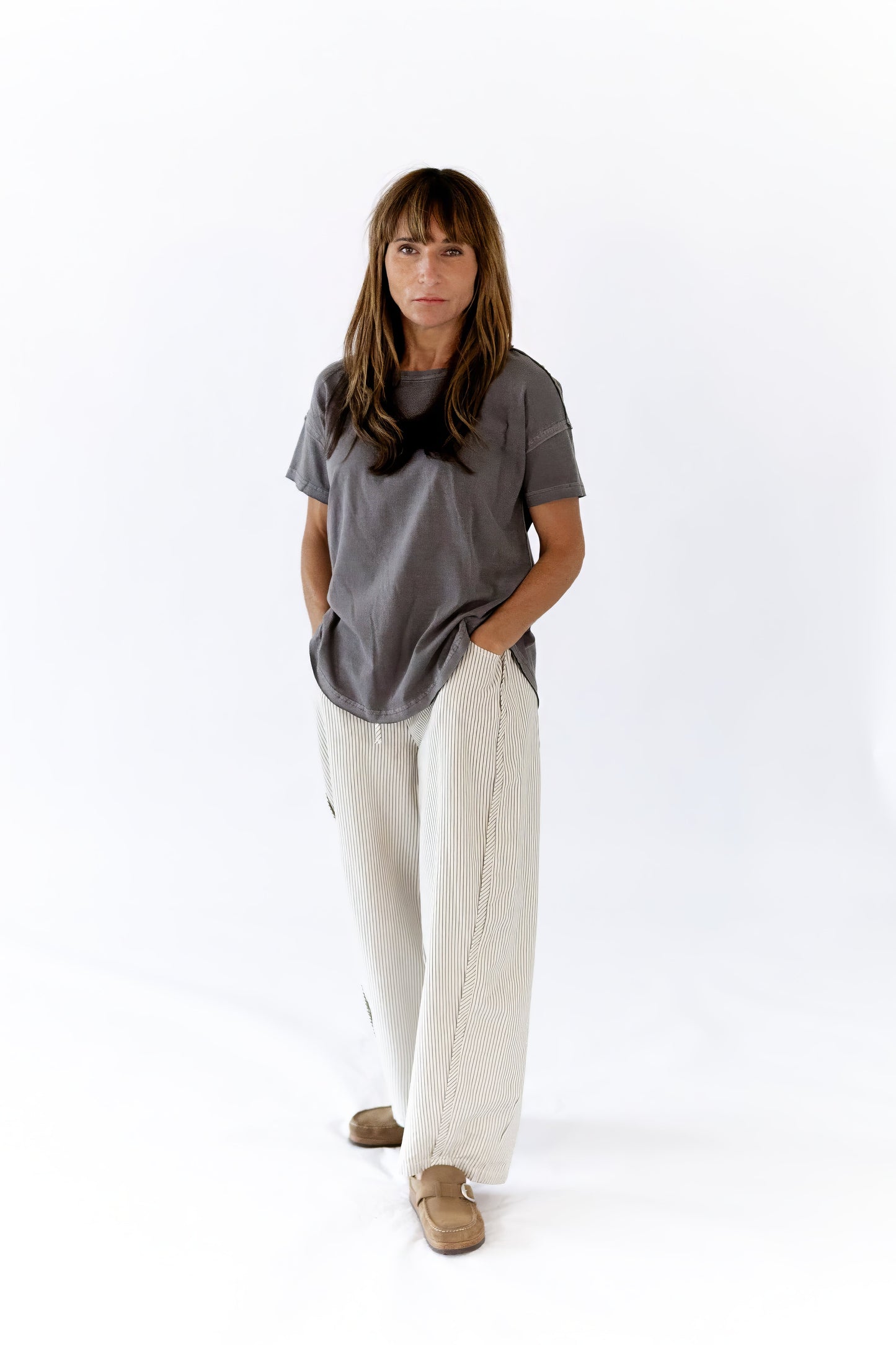 Lucia Striped Tie Waist Pants