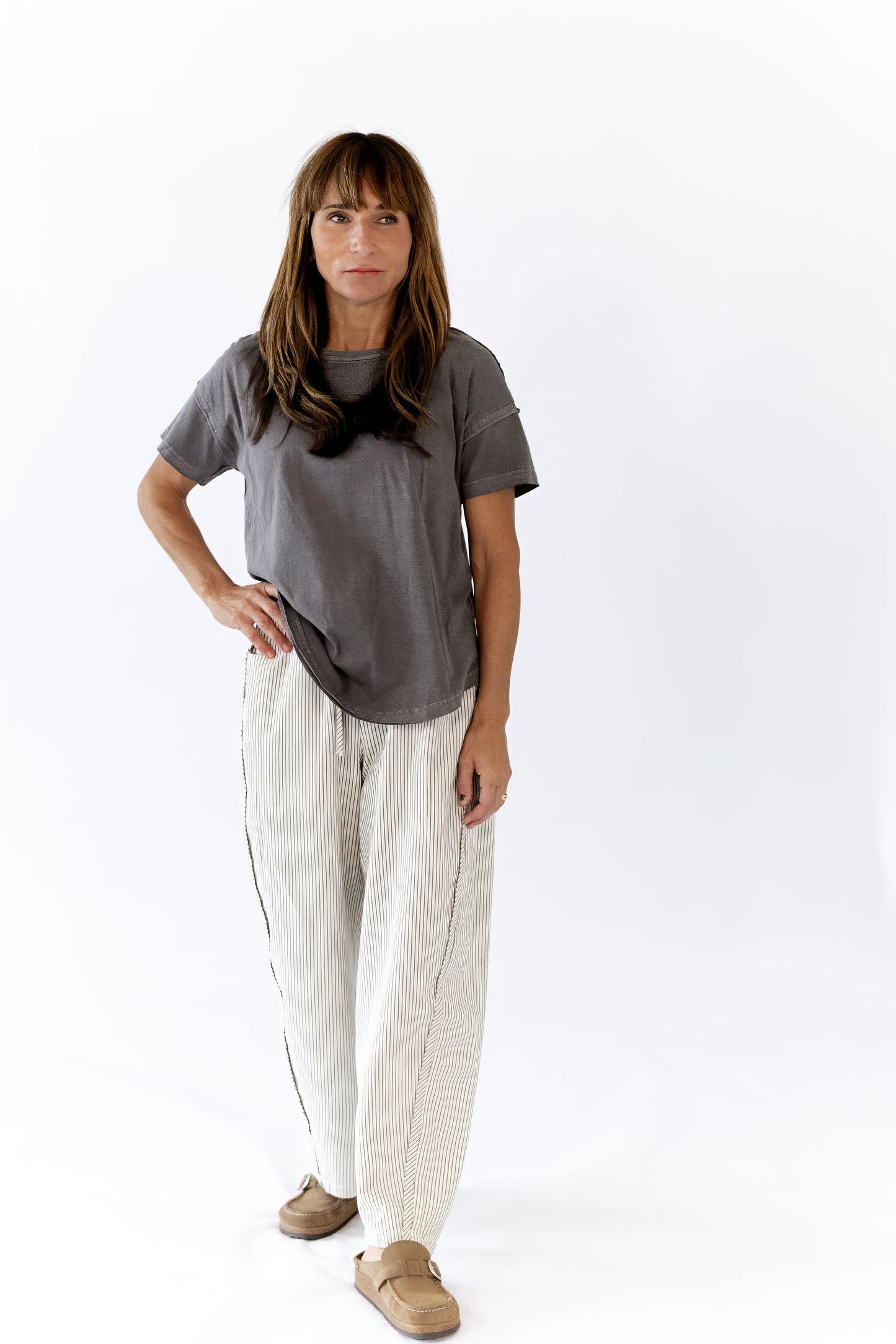 Lucia Striped Tie Waist Pants