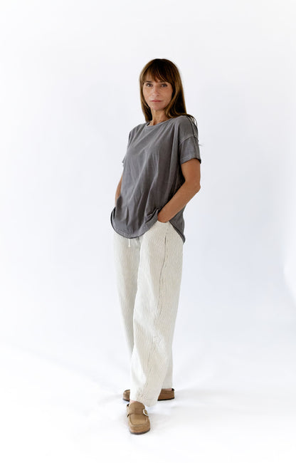 Lucia Striped Tie Waist Pants
