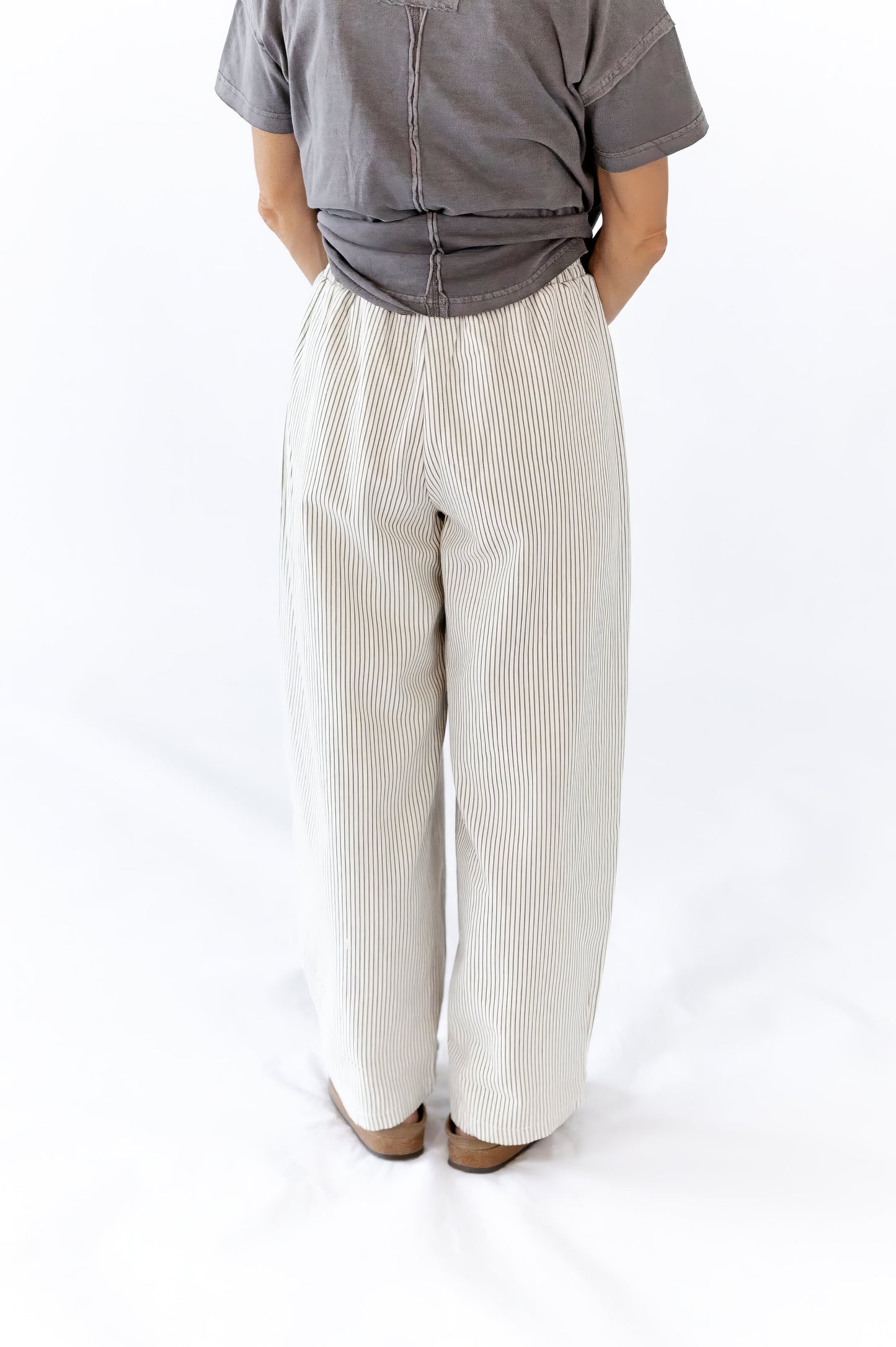 Lucia Striped Tie Waist Pants