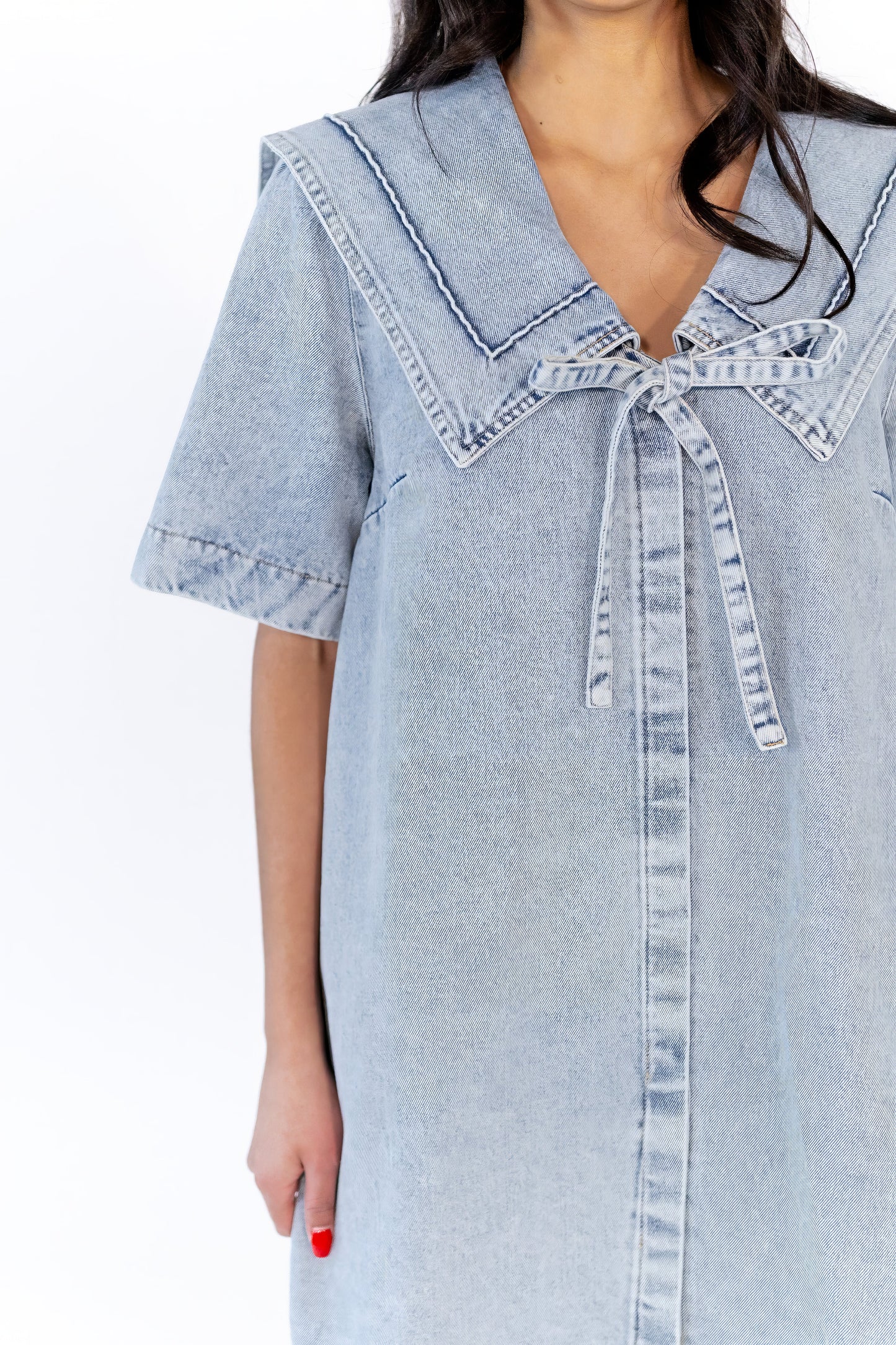 Silvia Collared Denim Dress