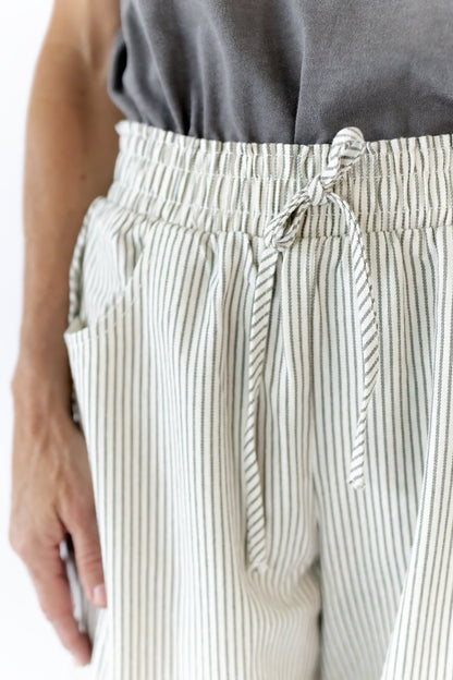 Lucia Striped Tie Waist Pants