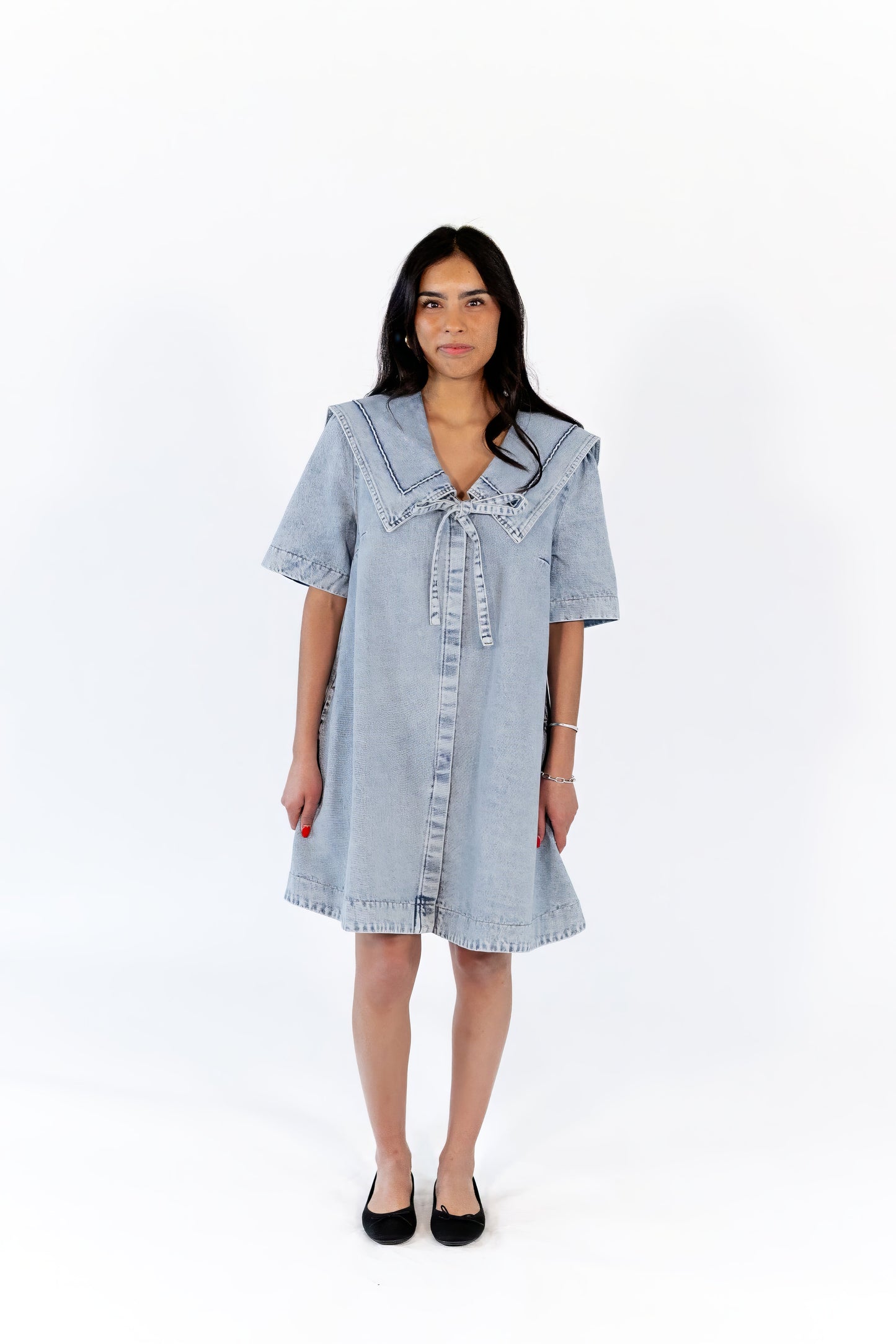 Silvia Collared Denim Dress