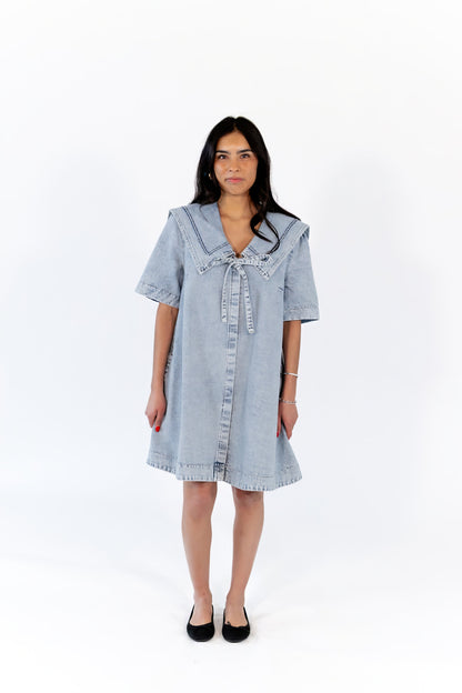Silvia Collared Denim Dress