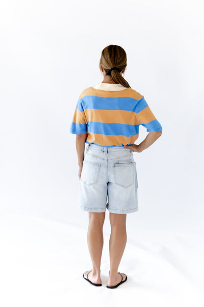 Drawstring Light Wash Jorts