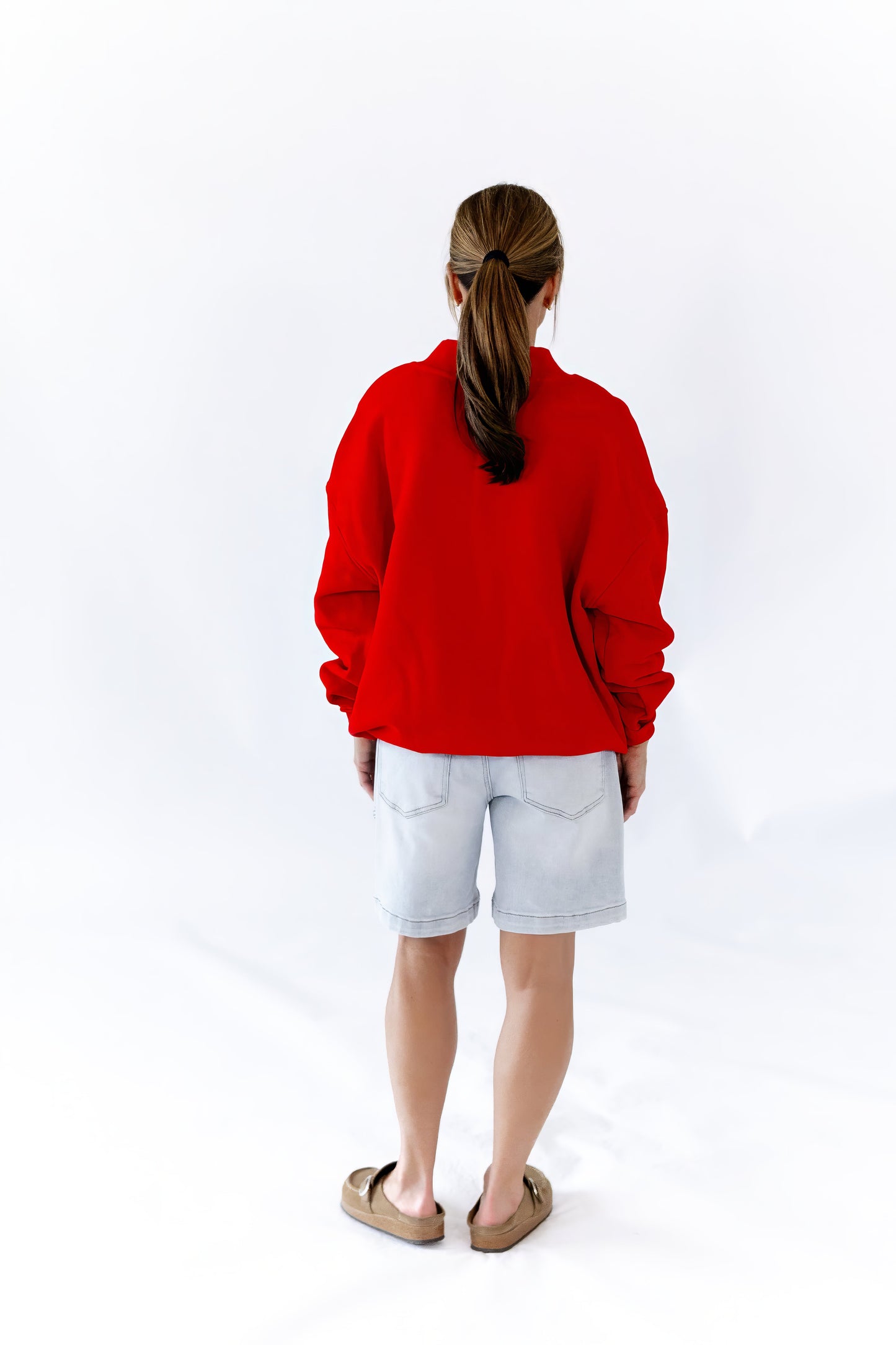 Flag Embroidered Plush Sweatshirt