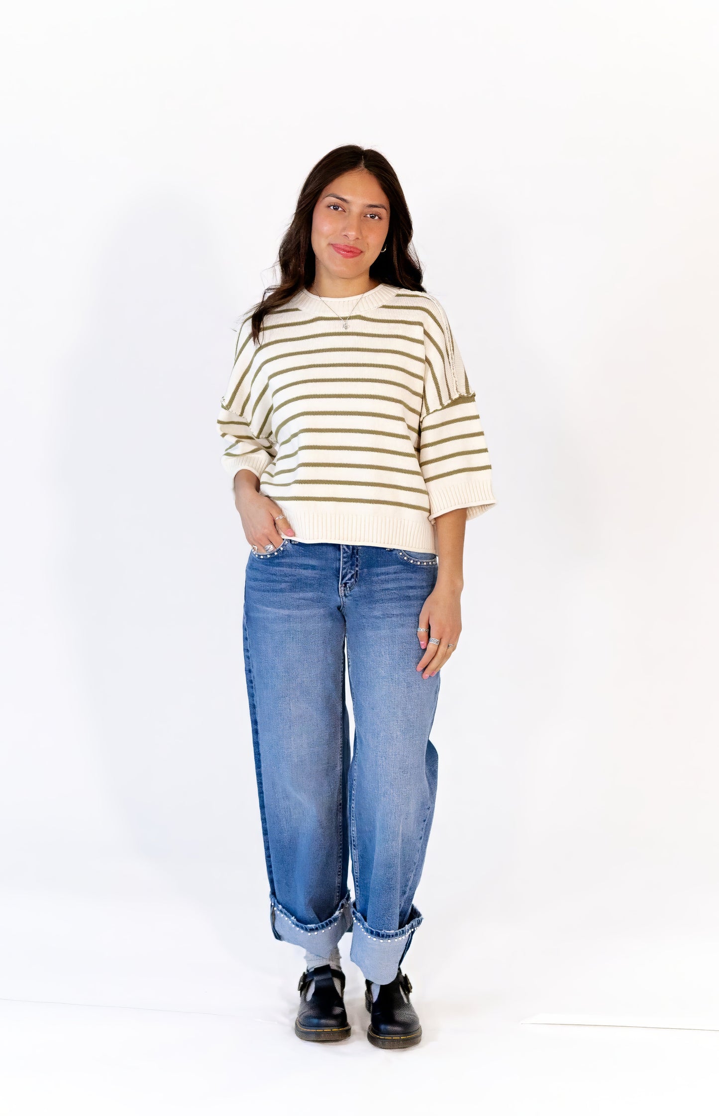Evangaline Studded Denim
