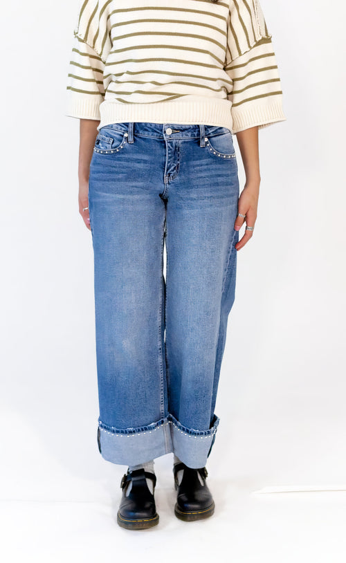 Evangaline Studded Denim
