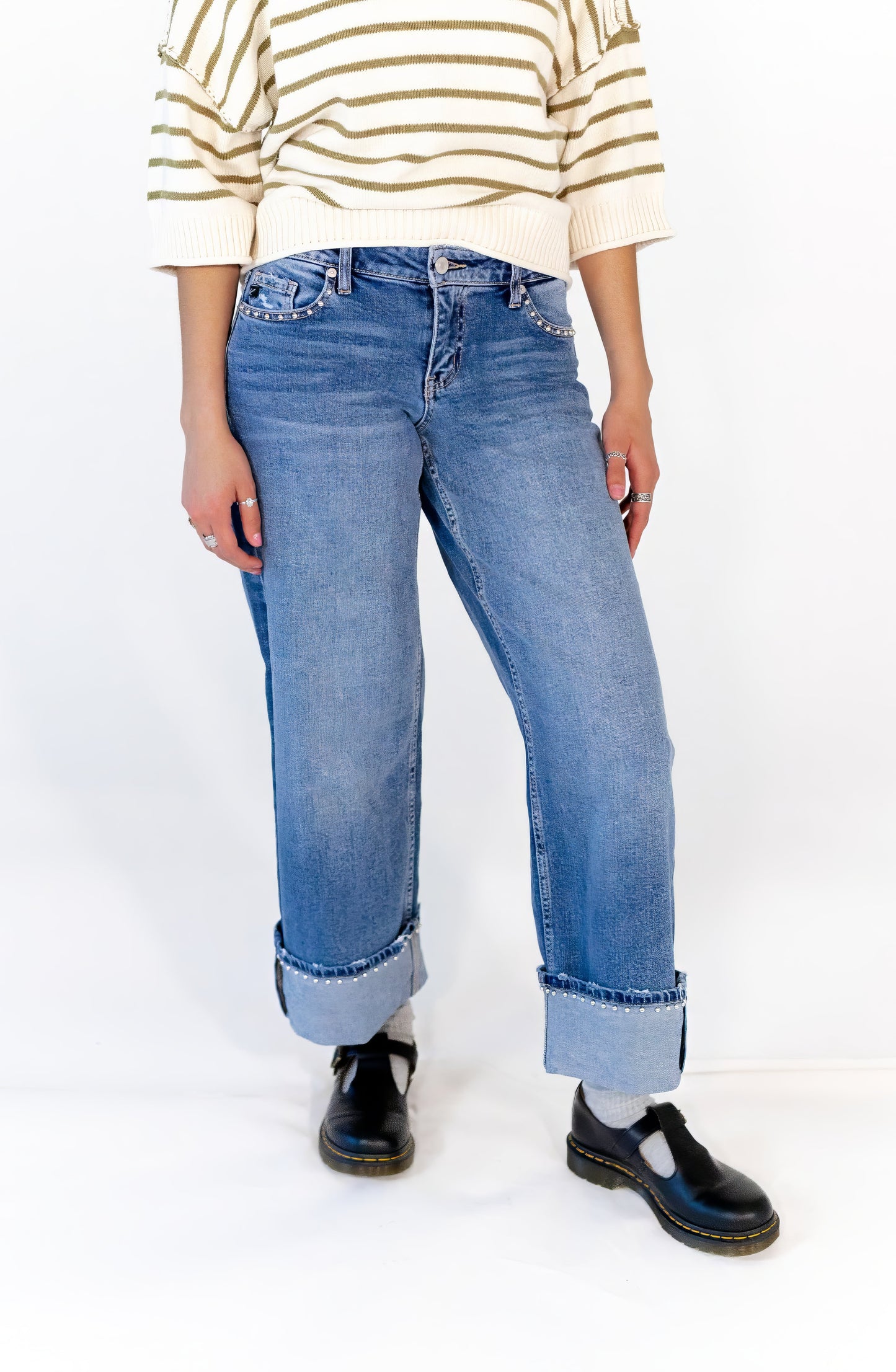 Evangaline Studded Denim