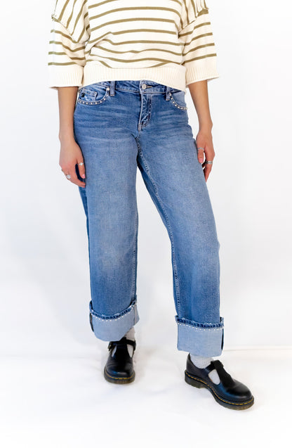 Evangaline Studded Denim