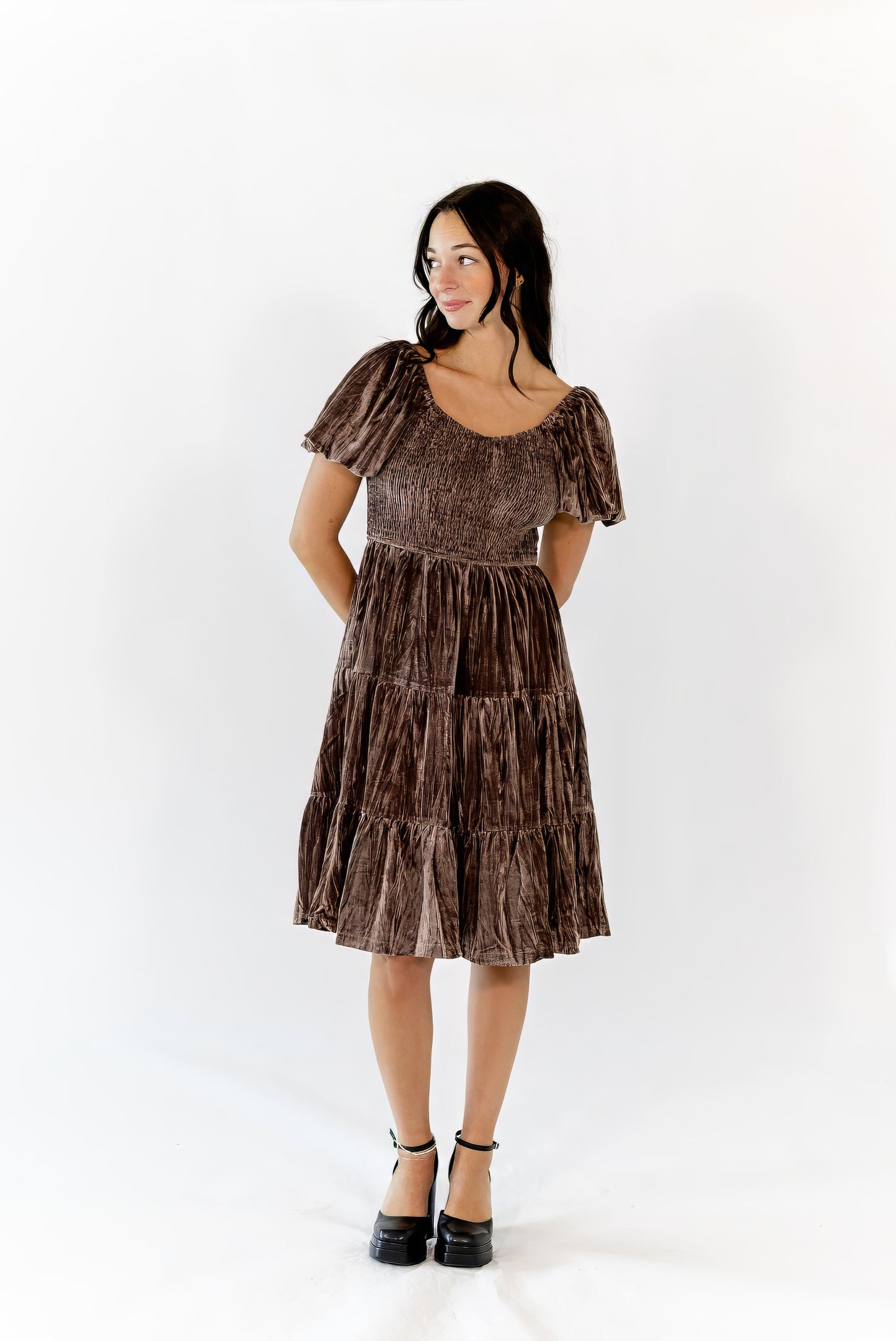 Johanna Crushed Velvet Dress