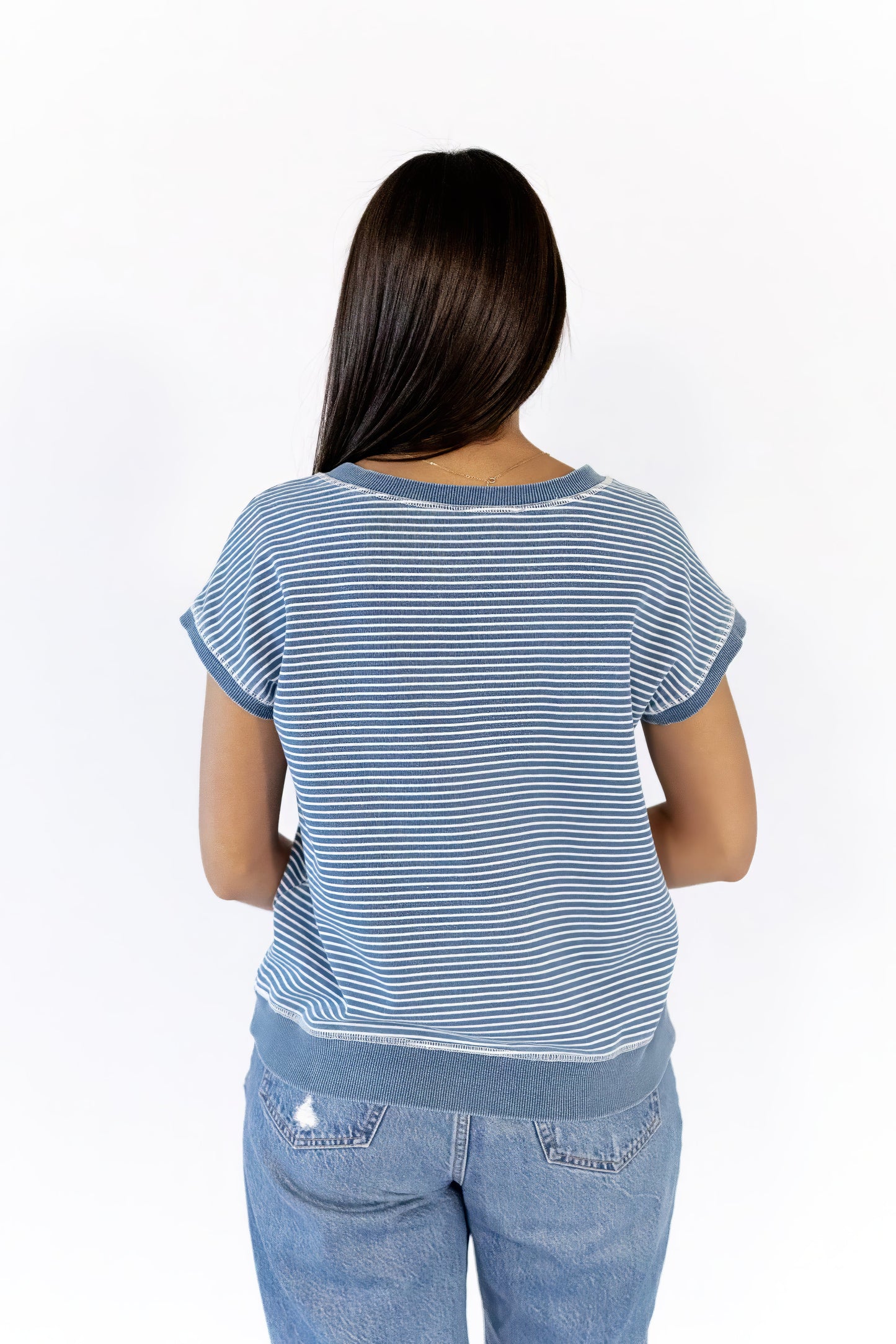 Ashlie Striped Henley Top